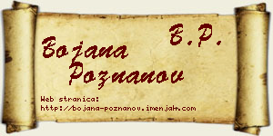 Bojana Poznanov vizit kartica